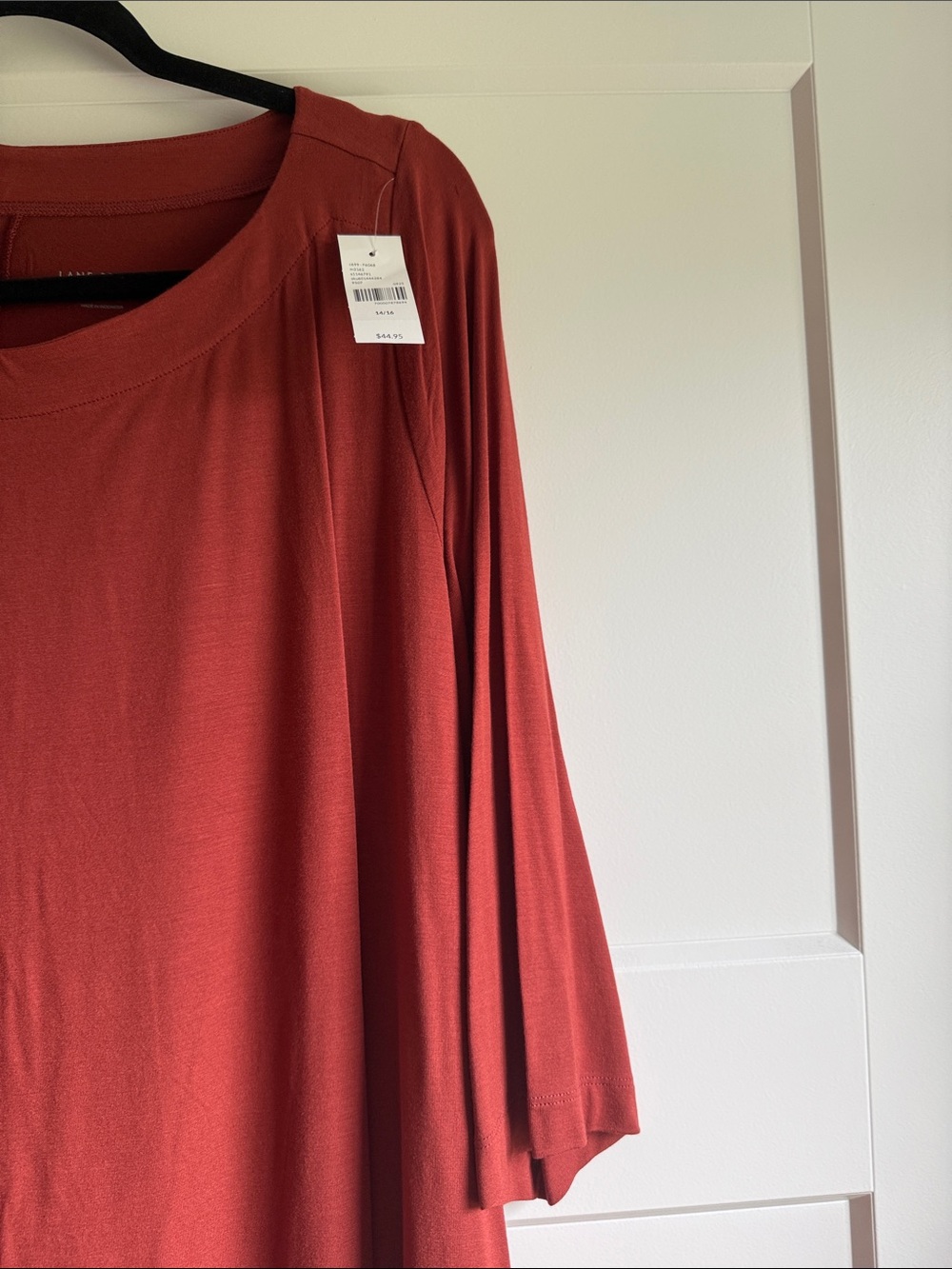 Lane Bryant Rust Scoop Neck Long Sleeve Top - Picture 4 of 4